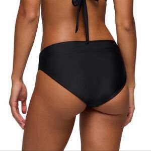 Prana Summer Wave Black Midrise Bikini Bottom Size Small